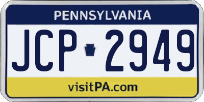 PA license plate JCP2949