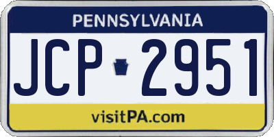 PA license plate JCP2951