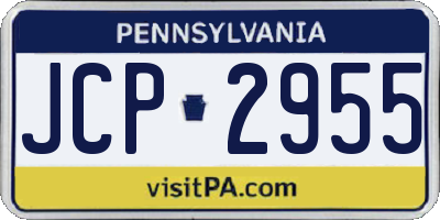 PA license plate JCP2955