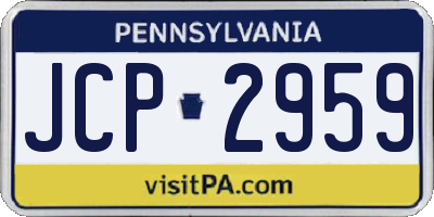 PA license plate JCP2959