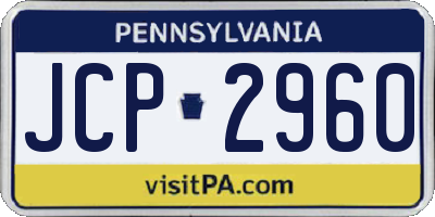 PA license plate JCP2960