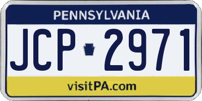 PA license plate JCP2971