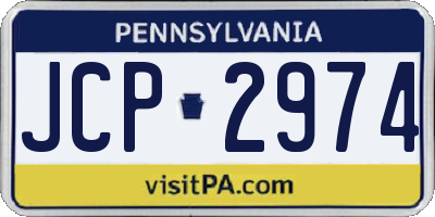 PA license plate JCP2974