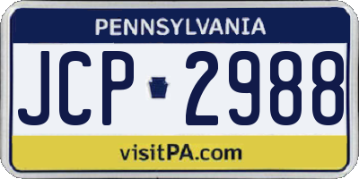 PA license plate JCP2988