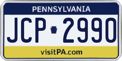 PA license plate JCP2990