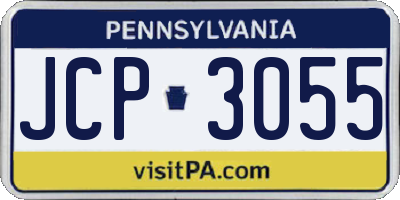 PA license plate JCP3055