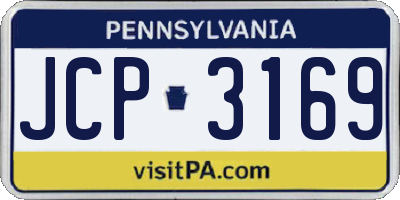 PA license plate JCP3169