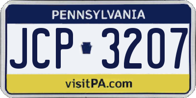 PA license plate JCP3207