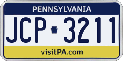 PA license plate JCP3211