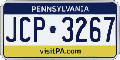 PA license plate JCP3267
