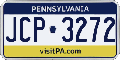 PA license plate JCP3272