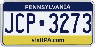 PA license plate JCP3273