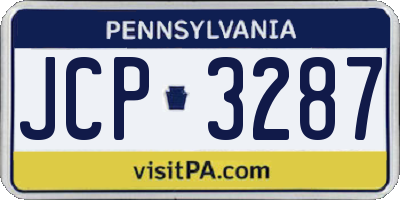 PA license plate JCP3287
