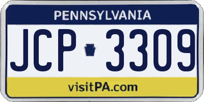 PA license plate JCP3309