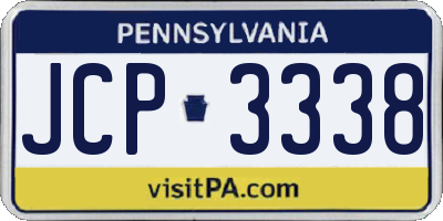 PA license plate JCP3338