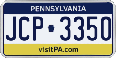PA license plate JCP3350