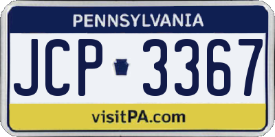 PA license plate JCP3367