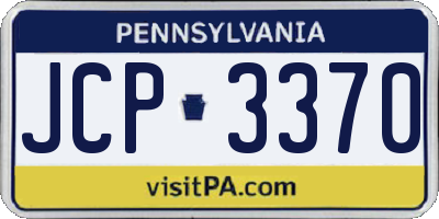 PA license plate JCP3370