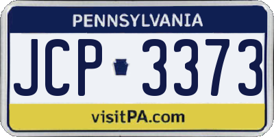 PA license plate JCP3373