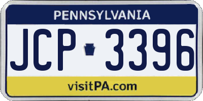PA license plate JCP3396