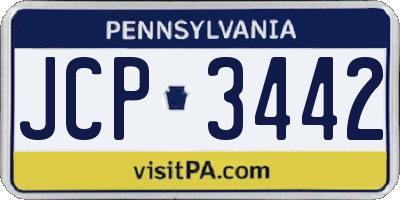 PA license plate JCP3442