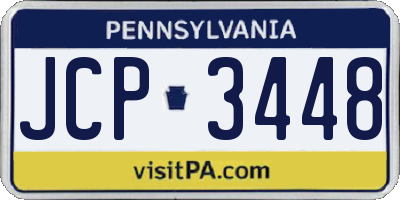 PA license plate JCP3448