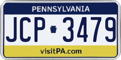 PA license plate JCP3479