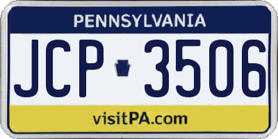 PA license plate JCP3506