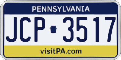 PA license plate JCP3517