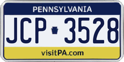 PA license plate JCP3528