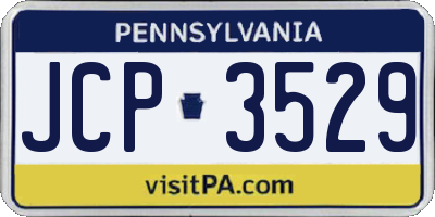 PA license plate JCP3529
