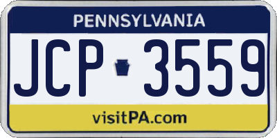 PA license plate JCP3559