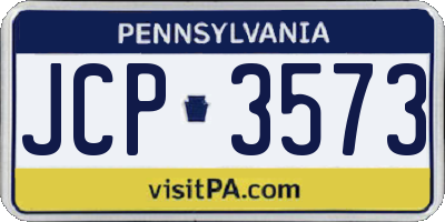 PA license plate JCP3573