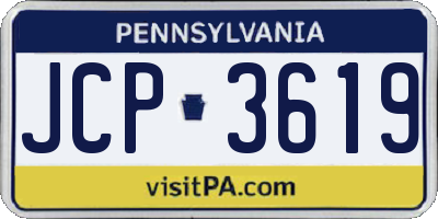 PA license plate JCP3619