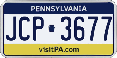 PA license plate JCP3677