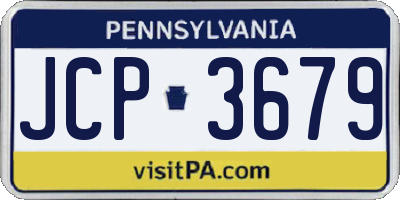 PA license plate JCP3679