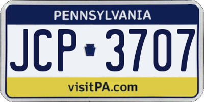 PA license plate JCP3707