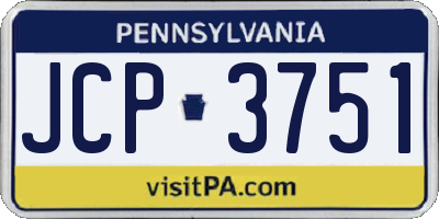 PA license plate JCP3751