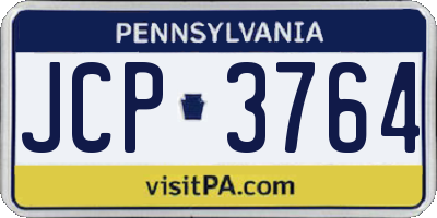 PA license plate JCP3764