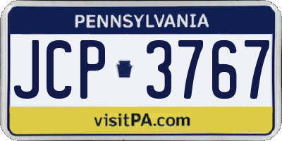 PA license plate JCP3767