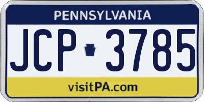 PA license plate JCP3785