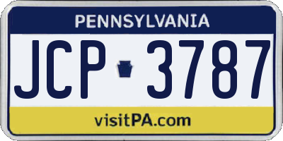 PA license plate JCP3787