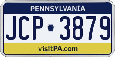 PA license plate JCP3879