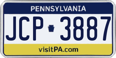PA license plate JCP3887