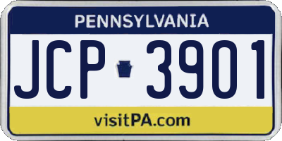 PA license plate JCP3901