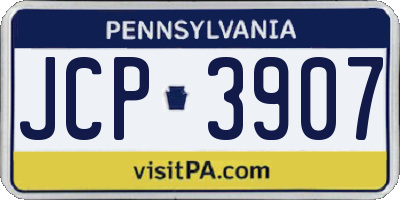 PA license plate JCP3907