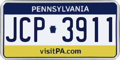 PA license plate JCP3911