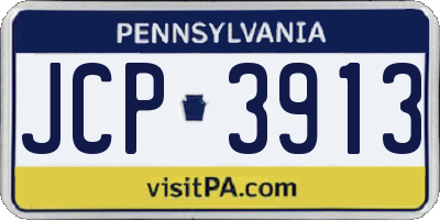 PA license plate JCP3913