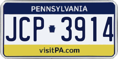 PA license plate JCP3914