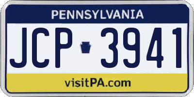 PA license plate JCP3941